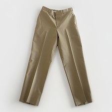 USN Navy Brand Khaki Beige Pleated School Uniform Pants 30 X 30