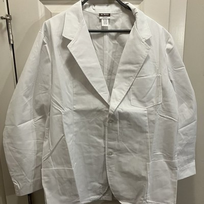 Barco Mr. Barco Men s Doctor's Coat / Lab Coat Style 0619L Size 48 White - New
