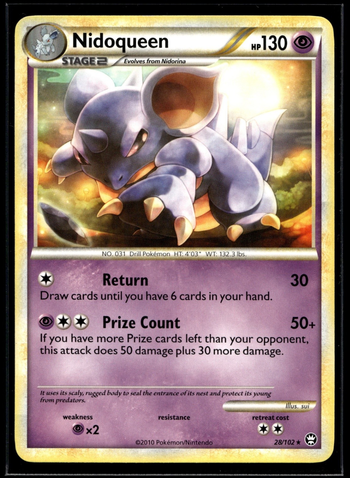 Nidoqueen Rare Triumphant 28/102 NM