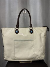 Urban Junket Gabs G3 Plus Office Siren Glazed Ivory Canvas Zip Large Tote Bag.