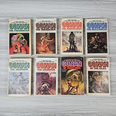 Vtg Conan Robert E. Howard Paperback Books Lot Various Frank Frazetta (8 Books)