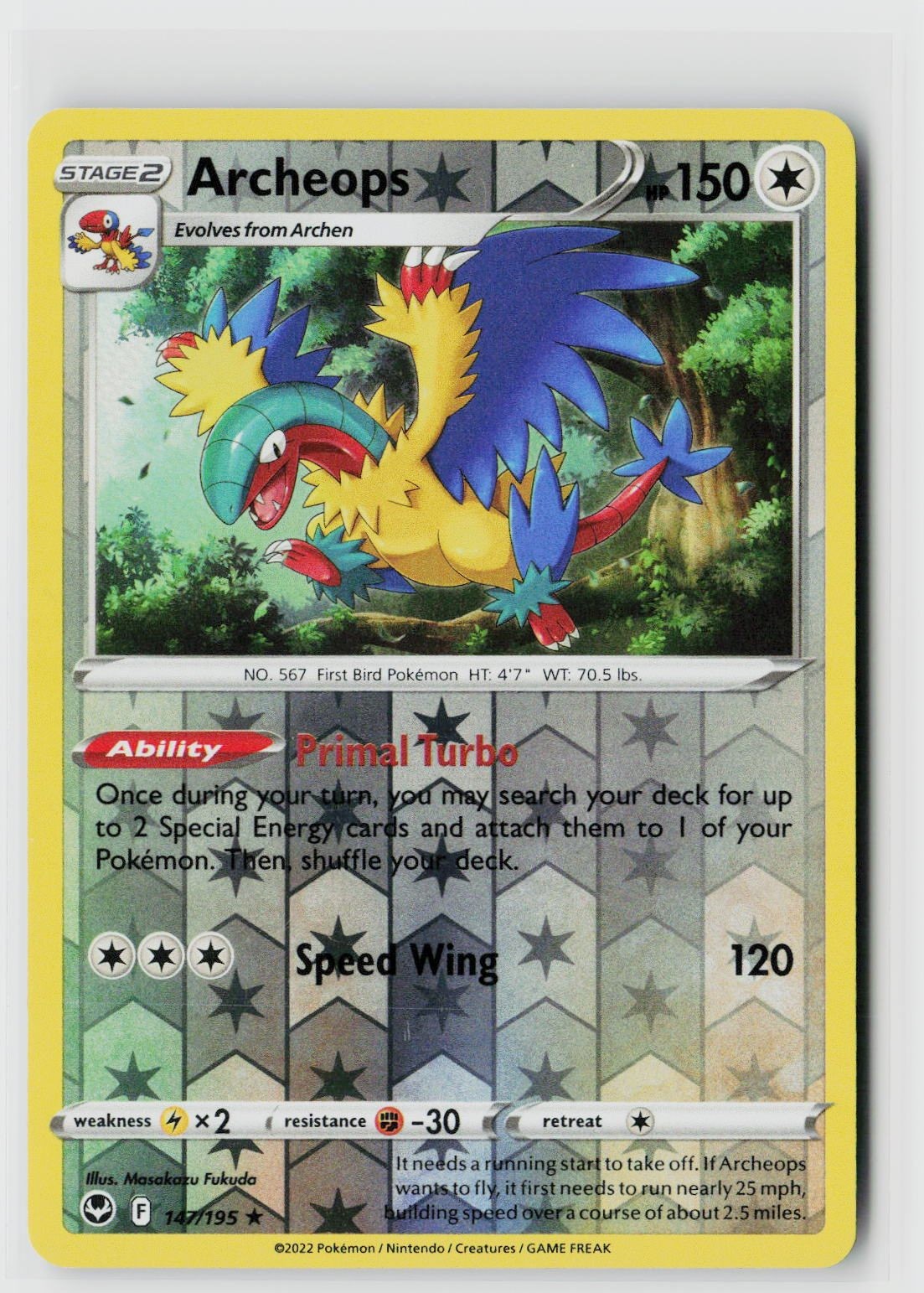 Archeops Reverse Holofoil [SWSH12 - 147/195] NM Pokemon EN