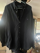 Polo Ralph Lauren Long Sleeve Button Shirt Estate Classic Fit Navy Blue 2XB Big