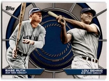 2025 Topps Series Two Dynamic Duos Babe Ruth/Lou Gehrig Yankees #DD-20