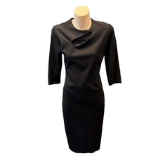 Versace Black Cutout Detail Sheath Midi Dress size 40