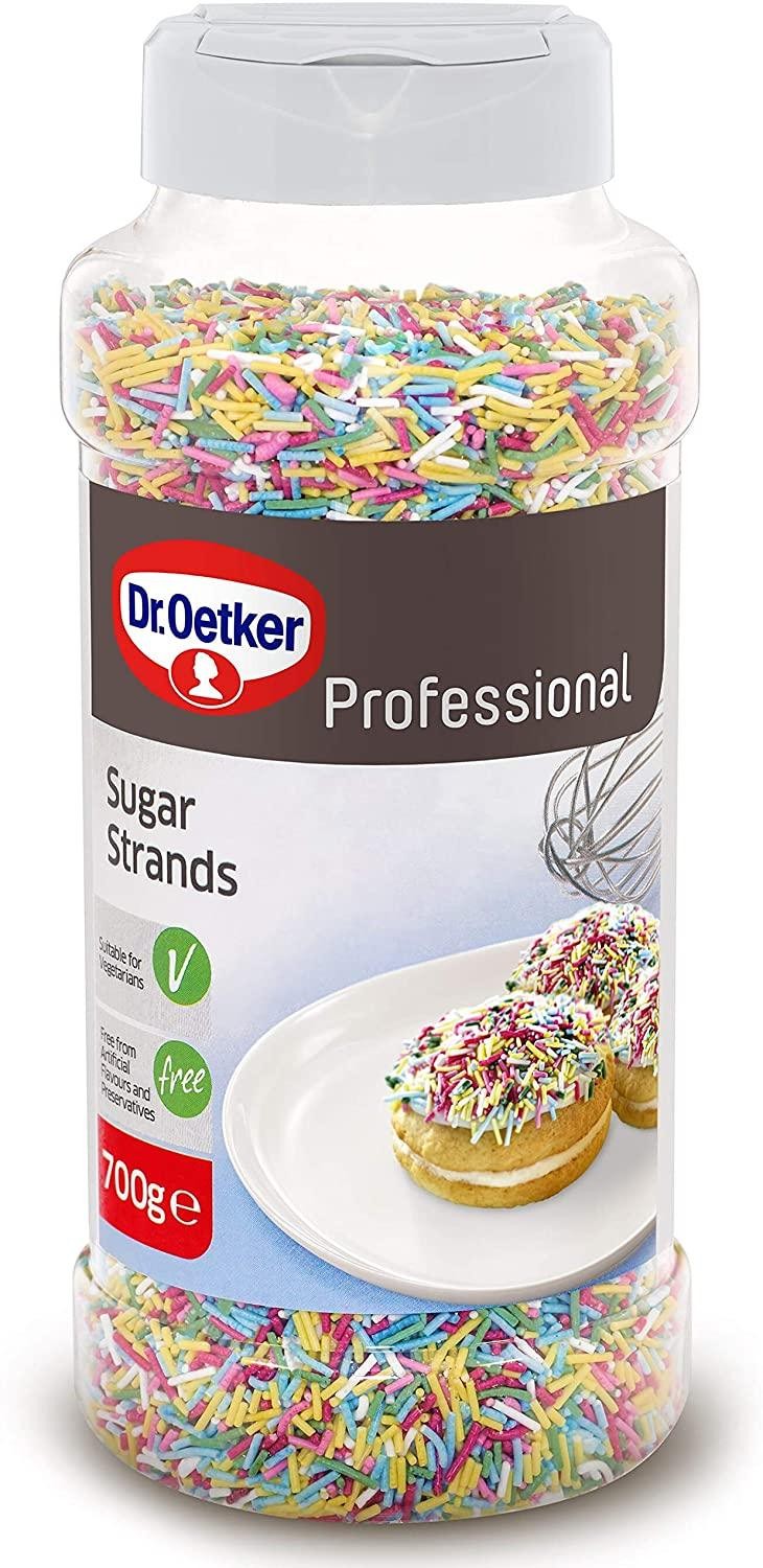 Dr Oetker Sugar Strands 700g UK Cake Decorating Sprinkles