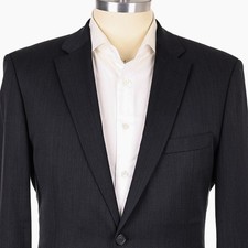 Hugo Boss Super 100's 'Pasini2/Movie2' Charcoal Flat Front Suit, US 44L
