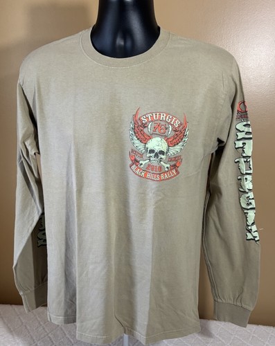 T-shirt 2 lati Sturgis 76th Annual Black Hills Rally 2016 South Dakota taglia M - Foto 4 di 15
