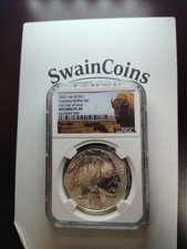 2023 FIJI REVERSE PROOF SILVER BUFFALO NGC PF70 FIRST DAY OF ISSUE  E5-165