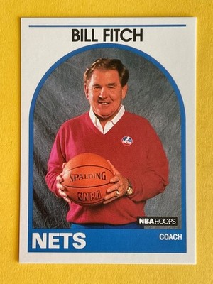 Bill Fitch 1989-90 Hoops Basketball Card #327 - New Jersey Nets