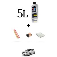 Hoffcar Set Service 3 Filter Und 5L ÖL FüR Citroen C4 II 1.6 Vti 88Kw Von