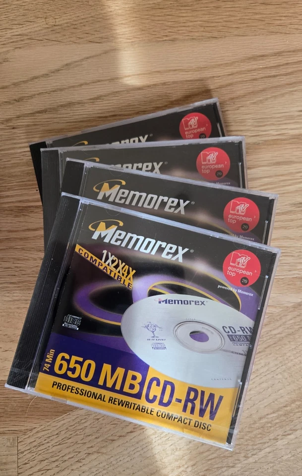6 x Memorex & Sony CD-RW 650/700MB 74/80min 1-4x Speed Rewritable Compact Discs - Image 2 of 3