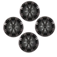 Kicker 6.5 Inch KM-Series LED Marine Speakers 41KM654LCW bundle