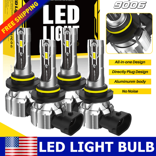 AUXITO 4x LED Headlight Bulb Conversion Kit 9005 9006 High Low Beam Bright White