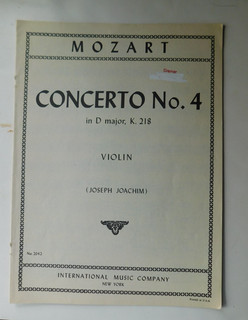 Concerto Mozart n. 4 per violino musica internazionale NY
