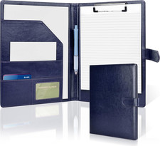 Clipboard Folder A4, Professional PU Leather Portfolio Folder, Legal Pad Holder