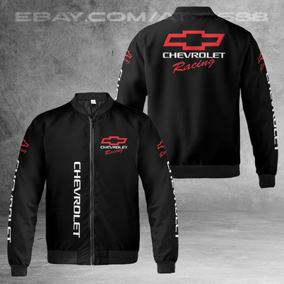 Chevy American Muscle Car Unisex Lightweight,Windproof Bomber Jacket