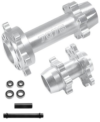 hopsupRC Aluminum 7075-T6 Front & Rear Silver/Front & Wheel Hub Hex 