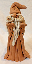 Pottery Ceramic Clay 6 Wizard Sculpture - Han...