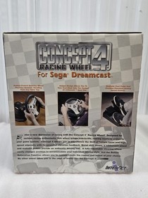 Sega Dreamcast Interact Concept 4 Racing Wheel Driving Wheel & Foot Pedal NEW.
