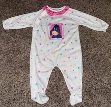 Vintage 90  s Pooh Eeyore One Piece Baby Footed Sleeper Medium 12-18 Lbs