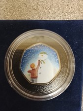 The Snowman 2021 50p Uncirculated Coin Decal Colour Brilliant Bunc