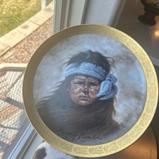 Apache Boy Plate From Oil By Gregory Perillo 1981 Hand Signed By Perillo