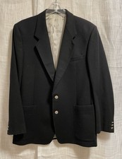 Emilio Pucci Cashmere Wool Mens 44 6R Black Blazer Jacket Vivara ITALY