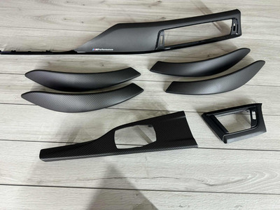 BMW F30 F31 F32 F34 F36 Interieurverkleidung Teil SET MATT CARBON FIBER RHD