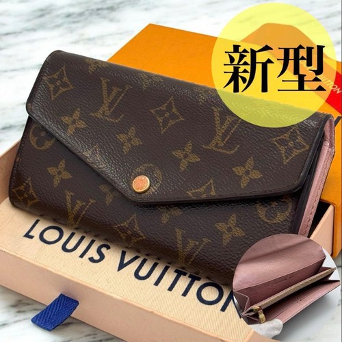Louis Vuitton Monogram Sarah Long Wallet Pink Leather Excellent From Japan