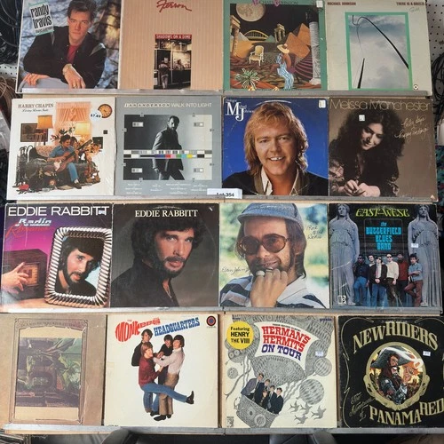 16 LP Lot Eddie Rabbitt Elton John Jackson Browne Michael Johnson
