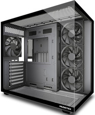 Y6 PC Case, Pre-Installed 4 Non-Led Fans, ATX Mid Tower Case, Computer Case with