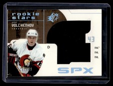 2002-03 SPx Rookie Stars Anton Volchenkov RC Jersey 219/999 Ottawa Senators #163