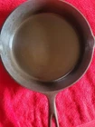 Vtg Mid Century Lodge Cast Iron Skillet No. 7 D Heat Ring 3 Notch