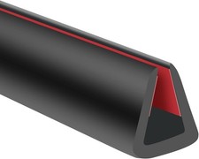 Rubber Edge Trim, 8mm(5/16") Self Adhesive Flexible U Channel Edge Protecter fo