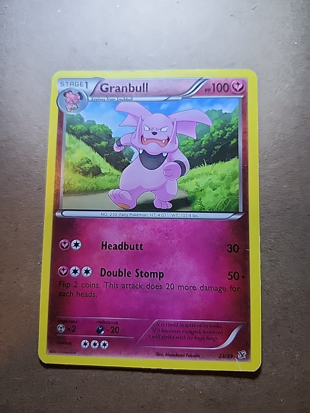 Pokemon Granbull 23/39 Kalos Starter Set Regular