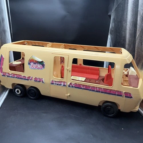 Vintage 1970s  Barbie Star Traveler RV Camper GMC Motorhome Yellow Van
