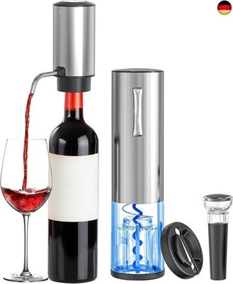 Electric Wine Bottle Opener Set Rechargeable Stainless Steel, 4 in 1 Automatic