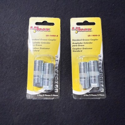 Lumax LX-1400 2packs of 2 Grease Coupler for Grease Guns Fits 1/8''NPT Thread NIP