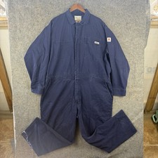 IRONWEAR FR Coveralls Mens 52 XXL Navy Flame Resistant Snap Workwear NFPA 2112