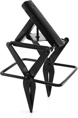 QWORK  Maulwurffalle, Gopherfalle mechanischer Eliminator mit Schnellschere, schwarz