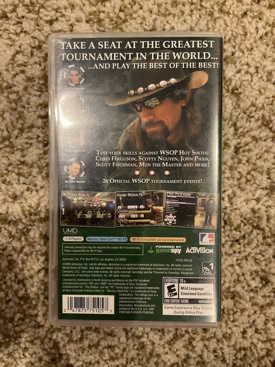 Sony Playstation PSP World Series of Poker The Official Game