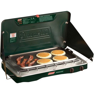 Coleman Matchlight 2-Burner Propane Stove for Outdoor Camping, 10,000 BTU, Black