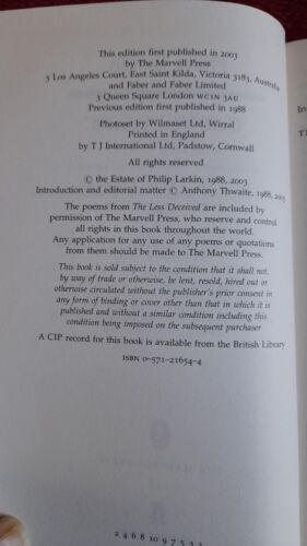 Philip Larkin: Collected Poems (Faber Poetry) by Larkin, Philip Paperback Book - Foto 5 di 10