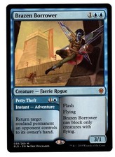 MTG BRAZEN BORROWER THRONE OF ELDRAINE MYTHIC BLUE CREATURE LP/NM FAERIE BOUNCE