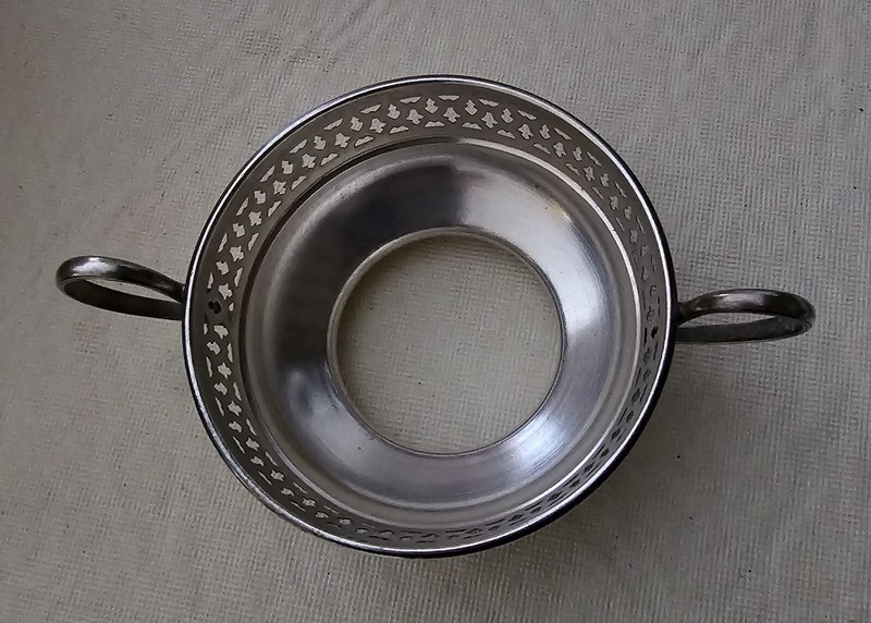 Antique Sterling Silver Two Handle Cup Holders - Set of Six