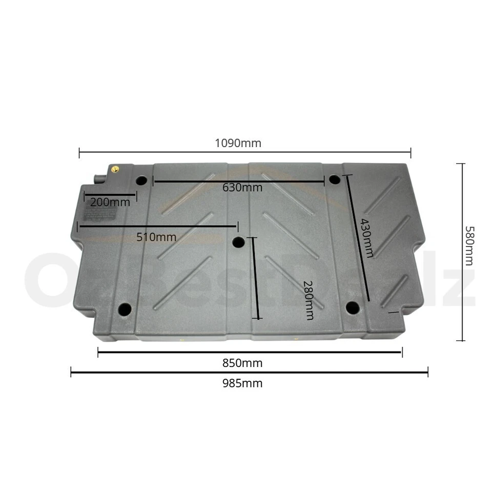 Polyethylene Vertical or Flat Mount Water Tank 45 Litre LTR 4x4 4wd Ute Suv Camp - image 3 of 4