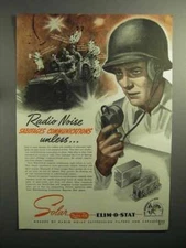 1943 WWII Solar Elim-O-Stat Ad - Radio Noise Sabotages