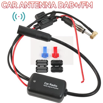 DAB/ DAB+ FM Car Antenna Aerial Splitter SMB Converter Digital Radio Amplifier ⭐