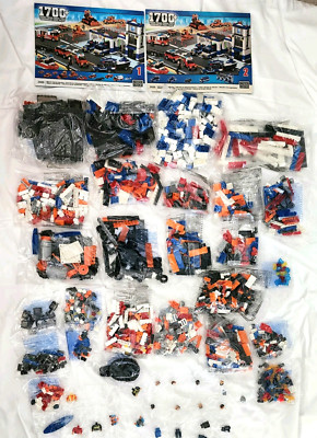 Mega Bloks Lot Building Bricks, Minifigs, FACTORY SEALED BAGS 2426 Manuals 4+lbs